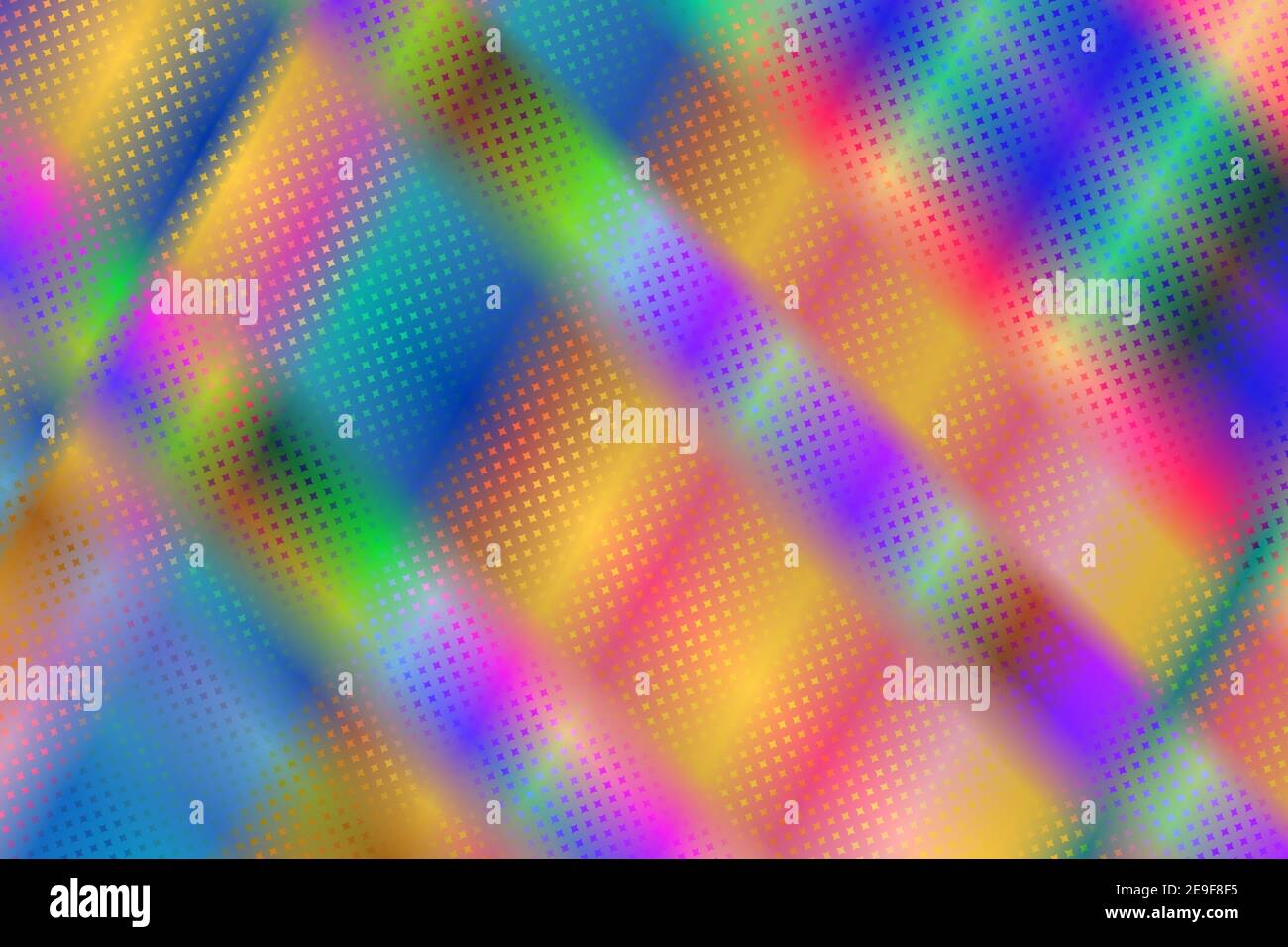 90-s style. Creative illustration in halftone style with pink and blue gradient. Abstract colorful geometric background. Pattern for wallpaper, web Stock Vector