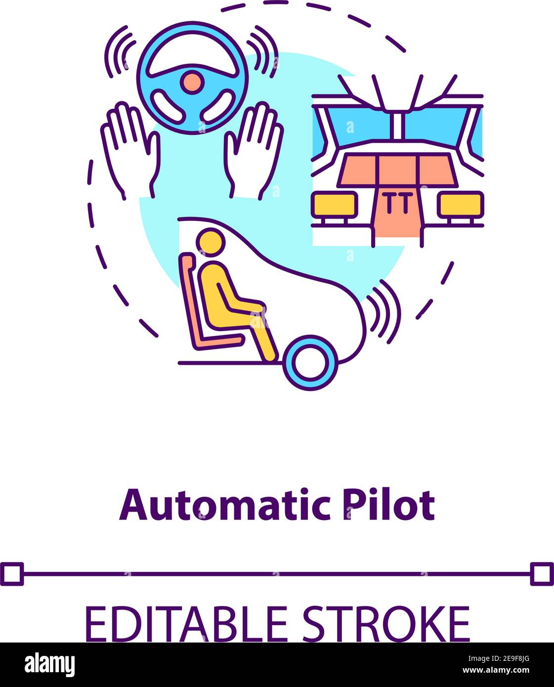 Automatic pilot concept icon Stock Vector Image & Art Alamy