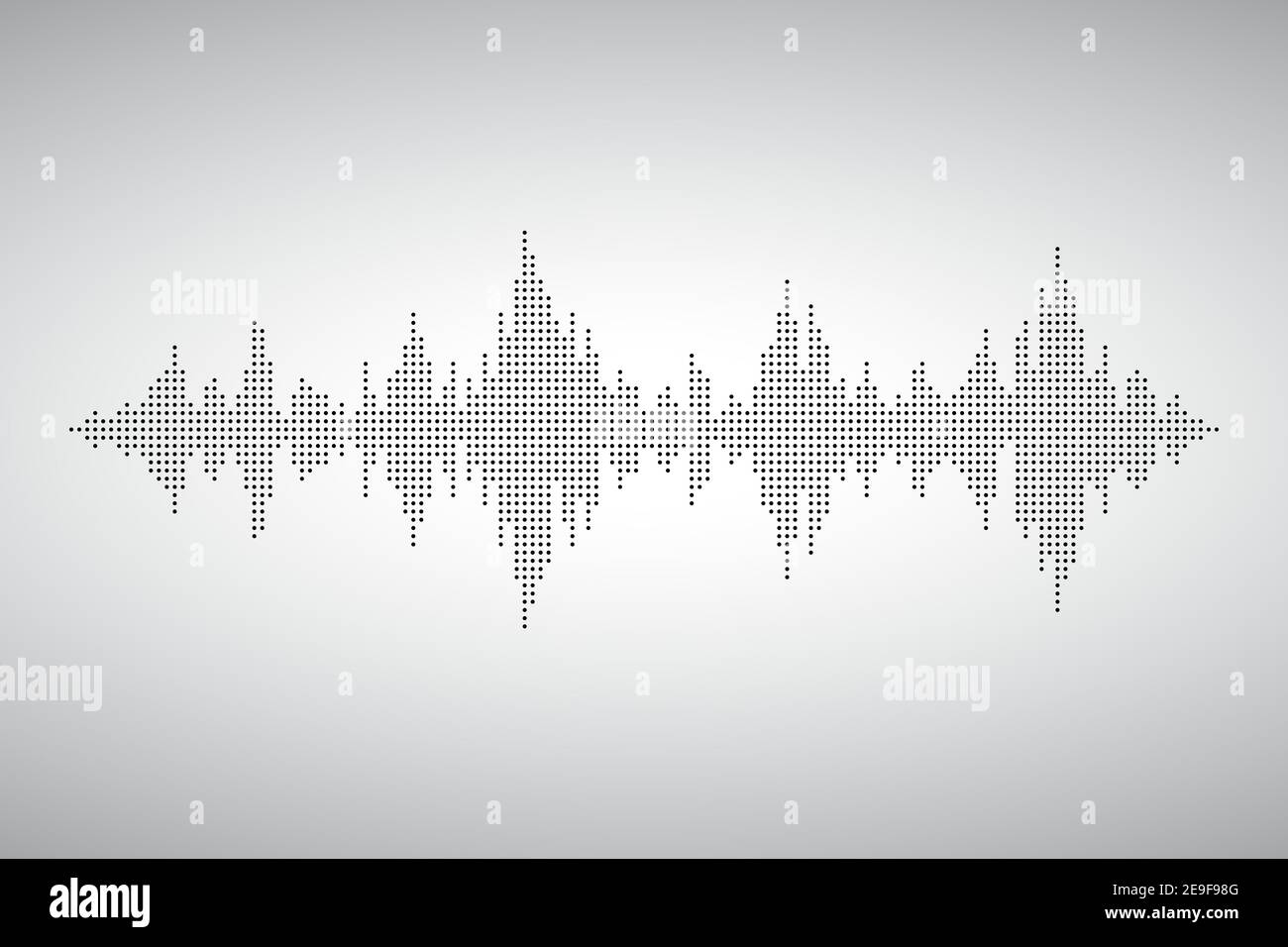 Audio wave from smal dost. Voice sound music shape. Waves of the equalizer. EQ Vector Illustration. Stock Vector