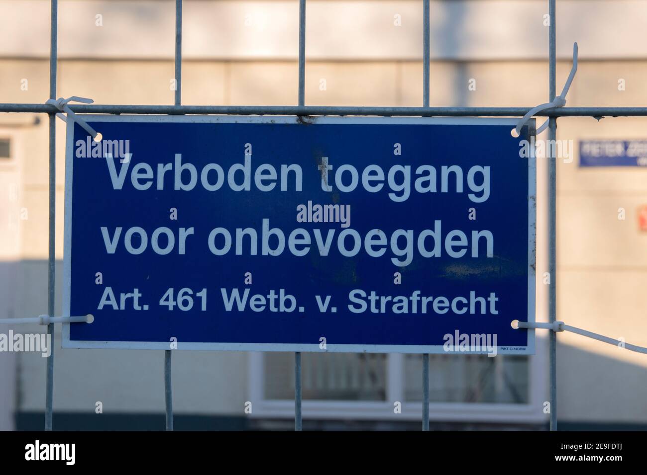 General Sign Verboden Toegang Voor Onbevoegden At Amsterdam The Netherlands 542020 Stock Photo