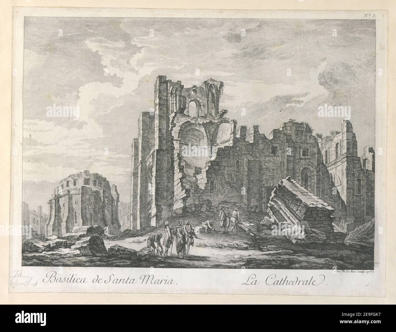 Basilica de Santa Maria = La Cathedrale.  Author  Le Bas, Jacques-Philippe 74.66.d.4. Place of publication: [Paris] Publisher: [Jacques-Philippe Le Bas and Jacques-FrancÃßois Blondel] Date of publication: [1757]  Item type: 1 print Medium: engraving and etching Dimensions: sheet 29.6 x 38.1 cm (trimmed below platemark)  Former owner: George III, King of Great Britain, 1738-1820 Stock Photo