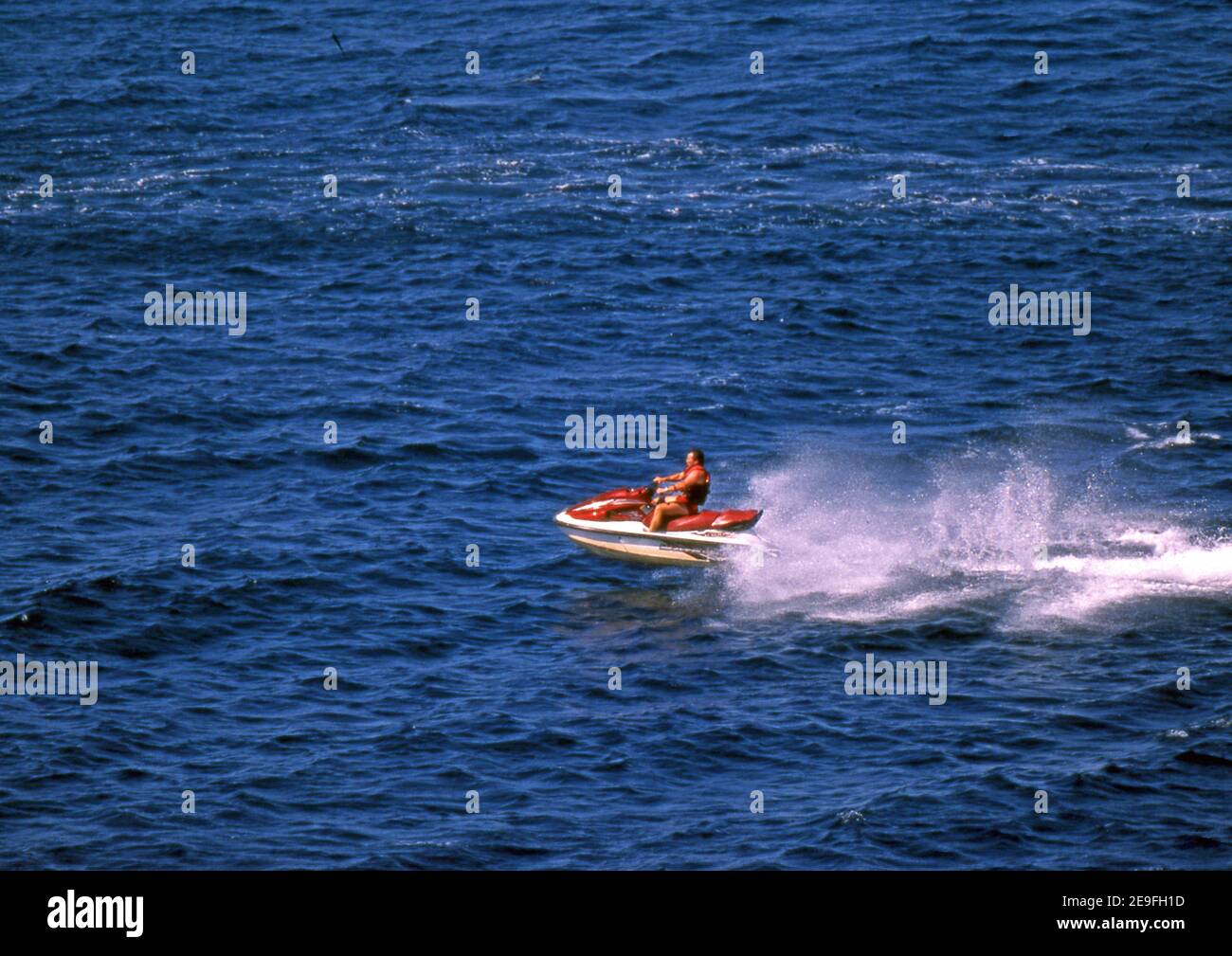 Sea scooter near Palau, Sardinia, Italy (scanned from colorslide Stock  Photo - Alamy