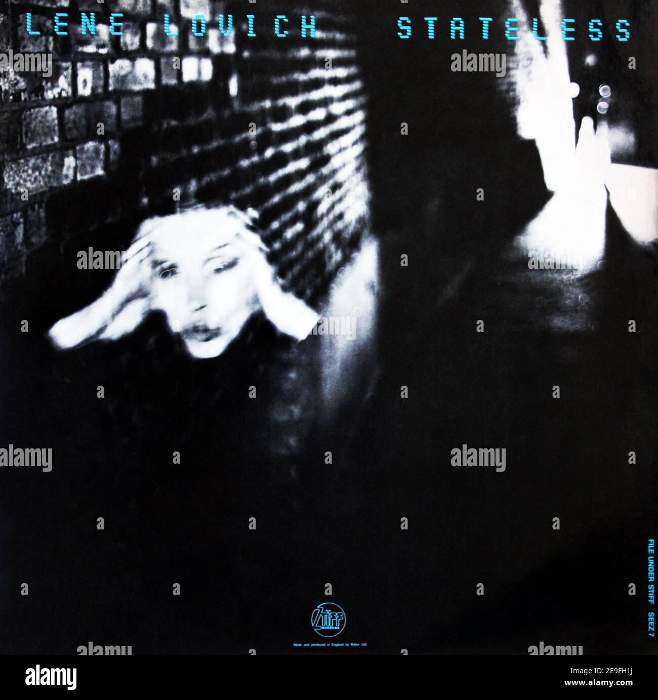 Lene Lovich: 1978. LP back cover 'Stateless' Stock Photo