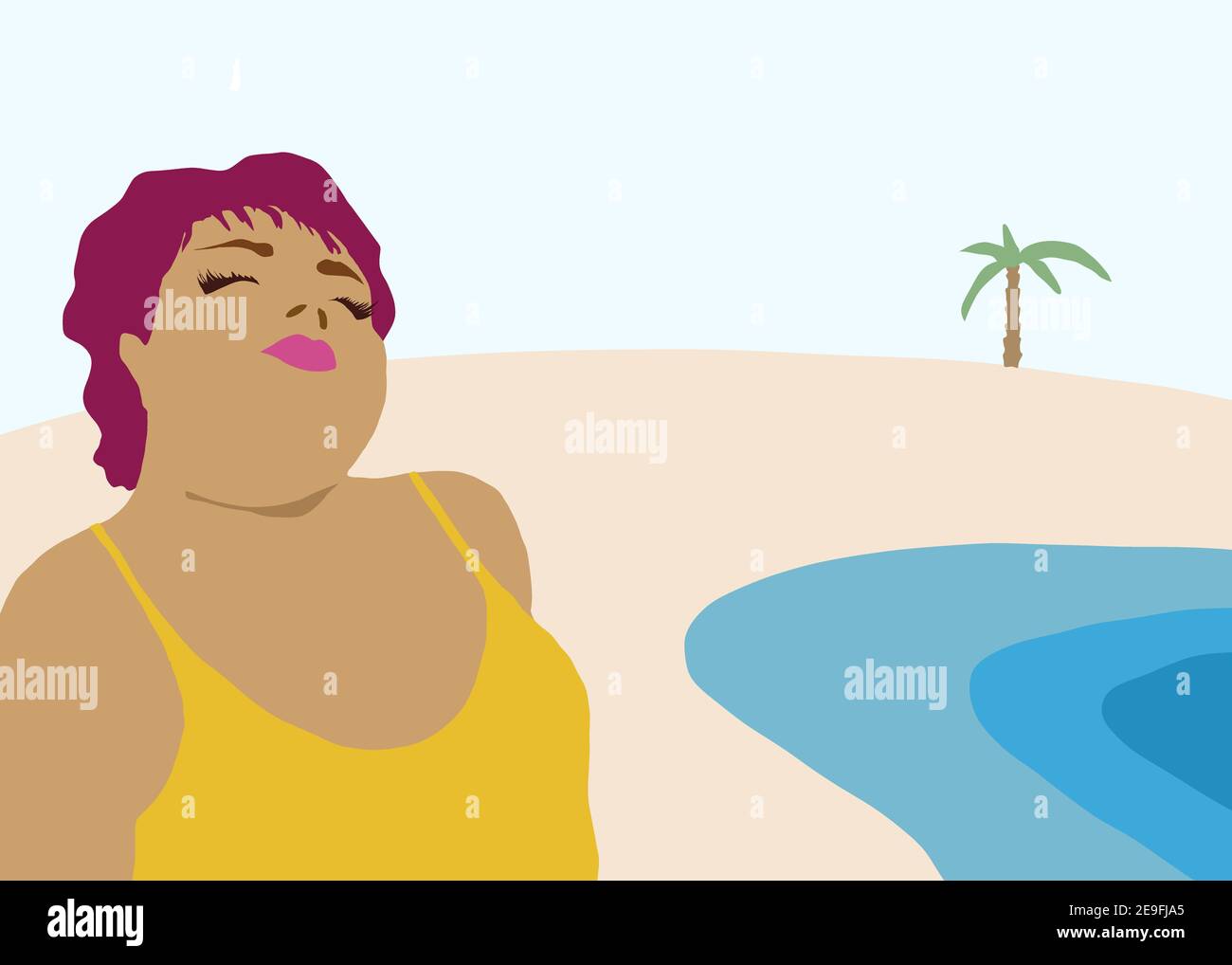 fat-woman-on-beach-sunbathing-hi-res-stock-photography-and-images-alamy