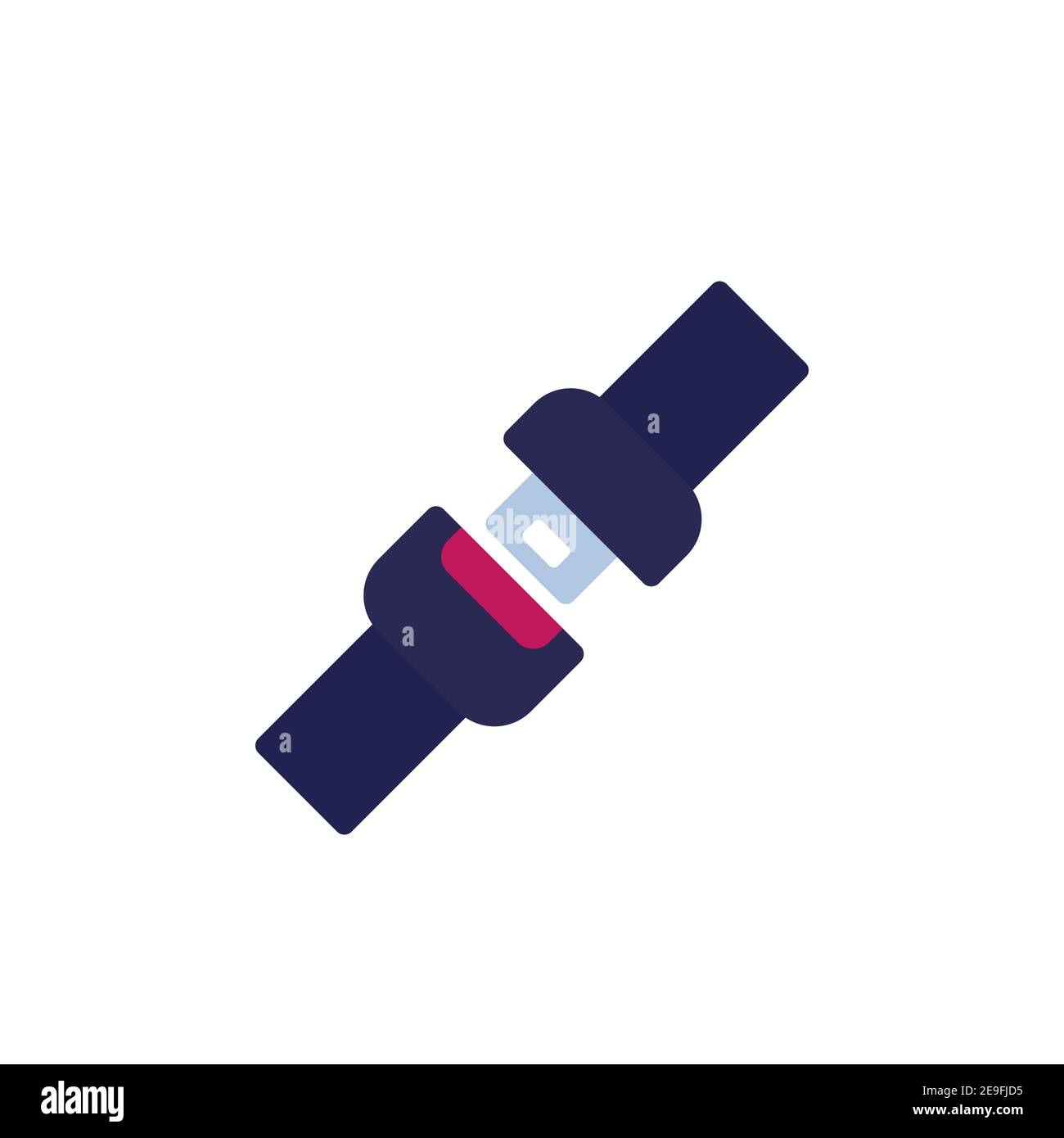 seat belt icon on white, vector art Stock Vector