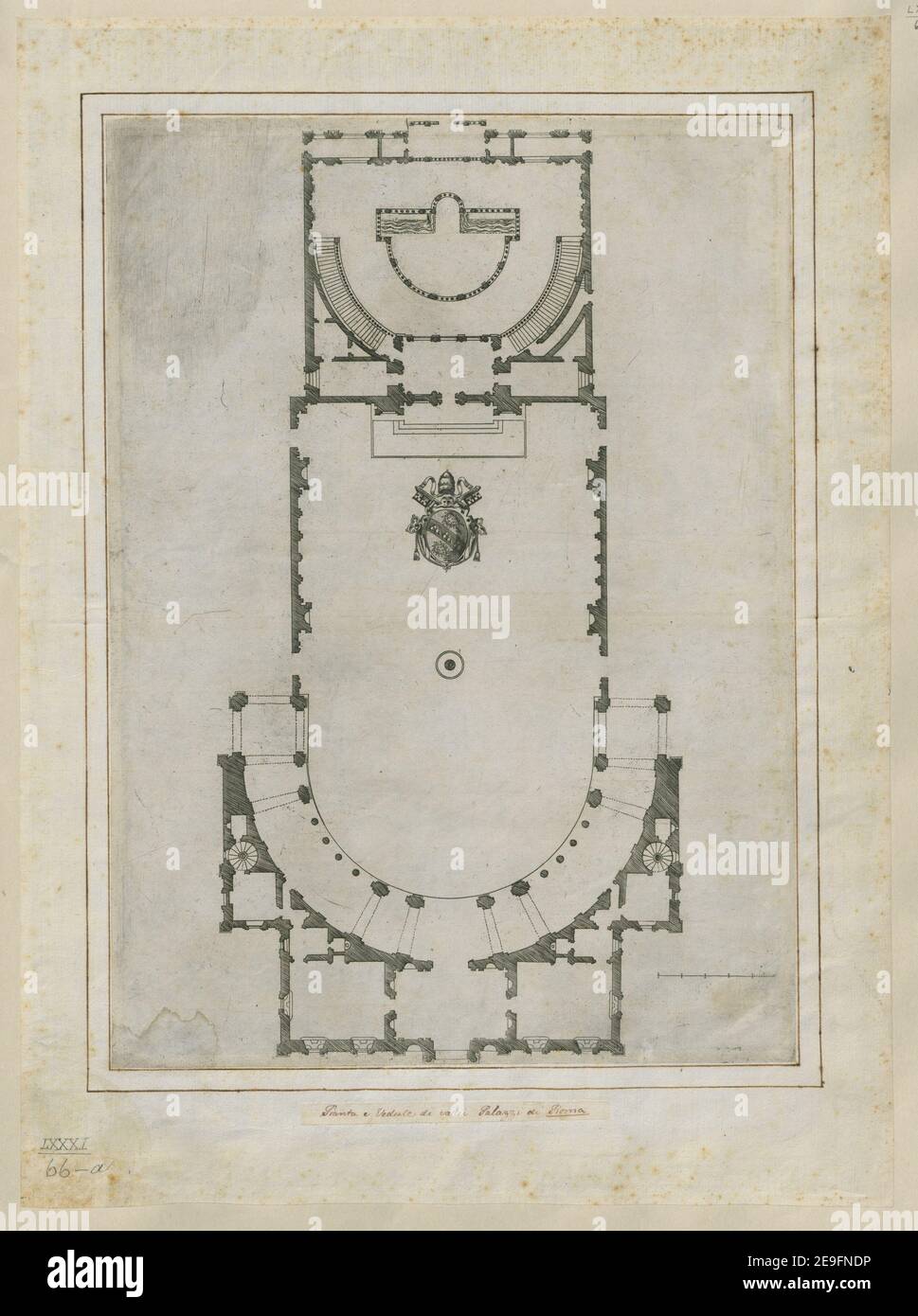 Plan of the Villa Giulia  Author  LafreÃÅry, Antoine 81.66.a. Place of publication: [Rome] Publisher: [Antoine LafreÃÅry] Date of publication: [1550s]  Item type: 1 print Medium: etching Dimensions: sheet 41.3 x 29.9 cm (trimmed below platemark)  Former owner: George III, King of Great Britain, 1738-1820 Stock Photo