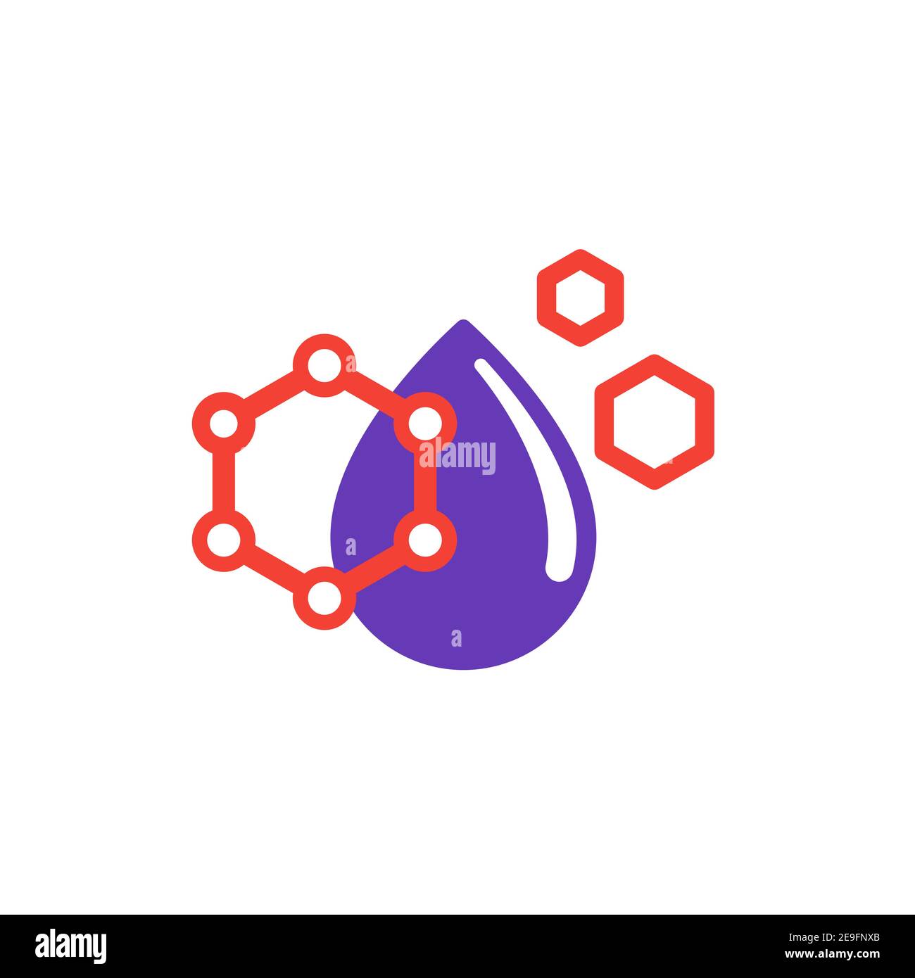 Drop with nano particles icon on white, flat Stock Vector Image & Art ...