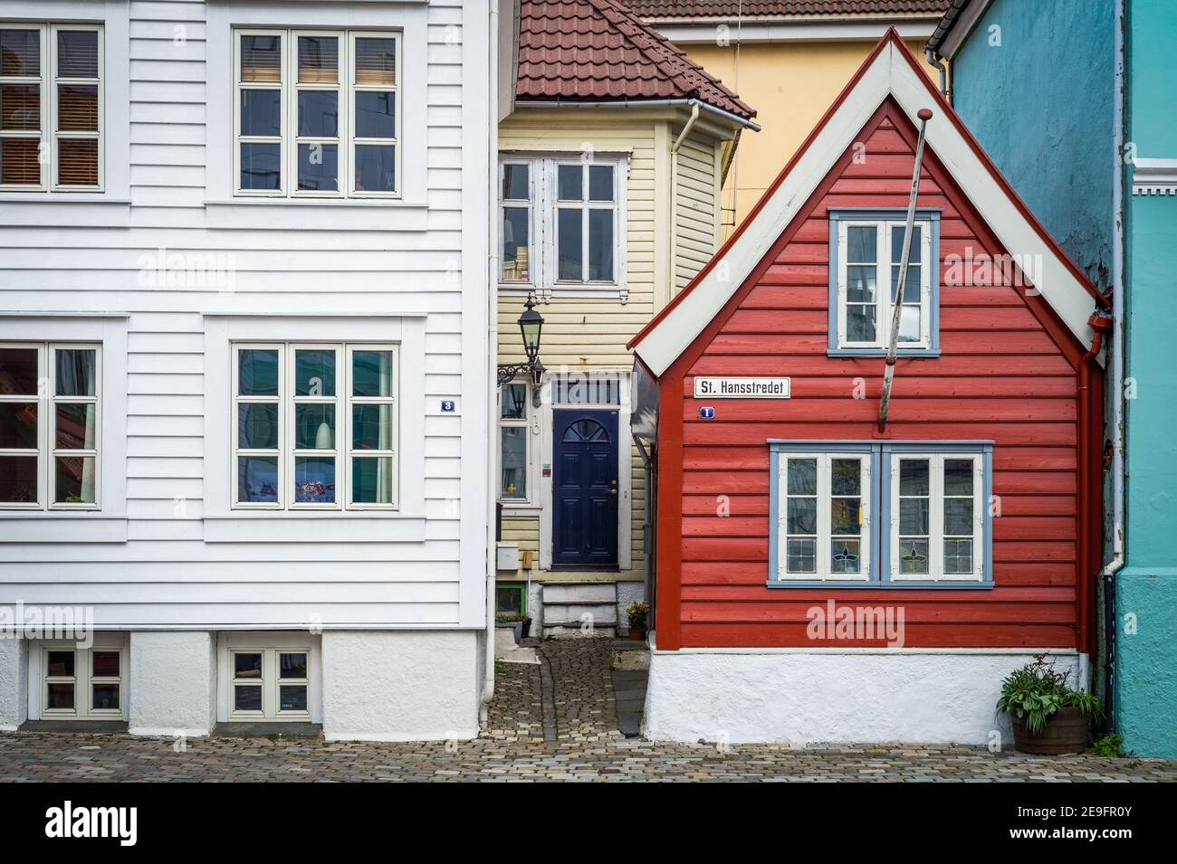 Sankt Hansstredet, Nøstet, Bergen, Norway. Stock Photo
