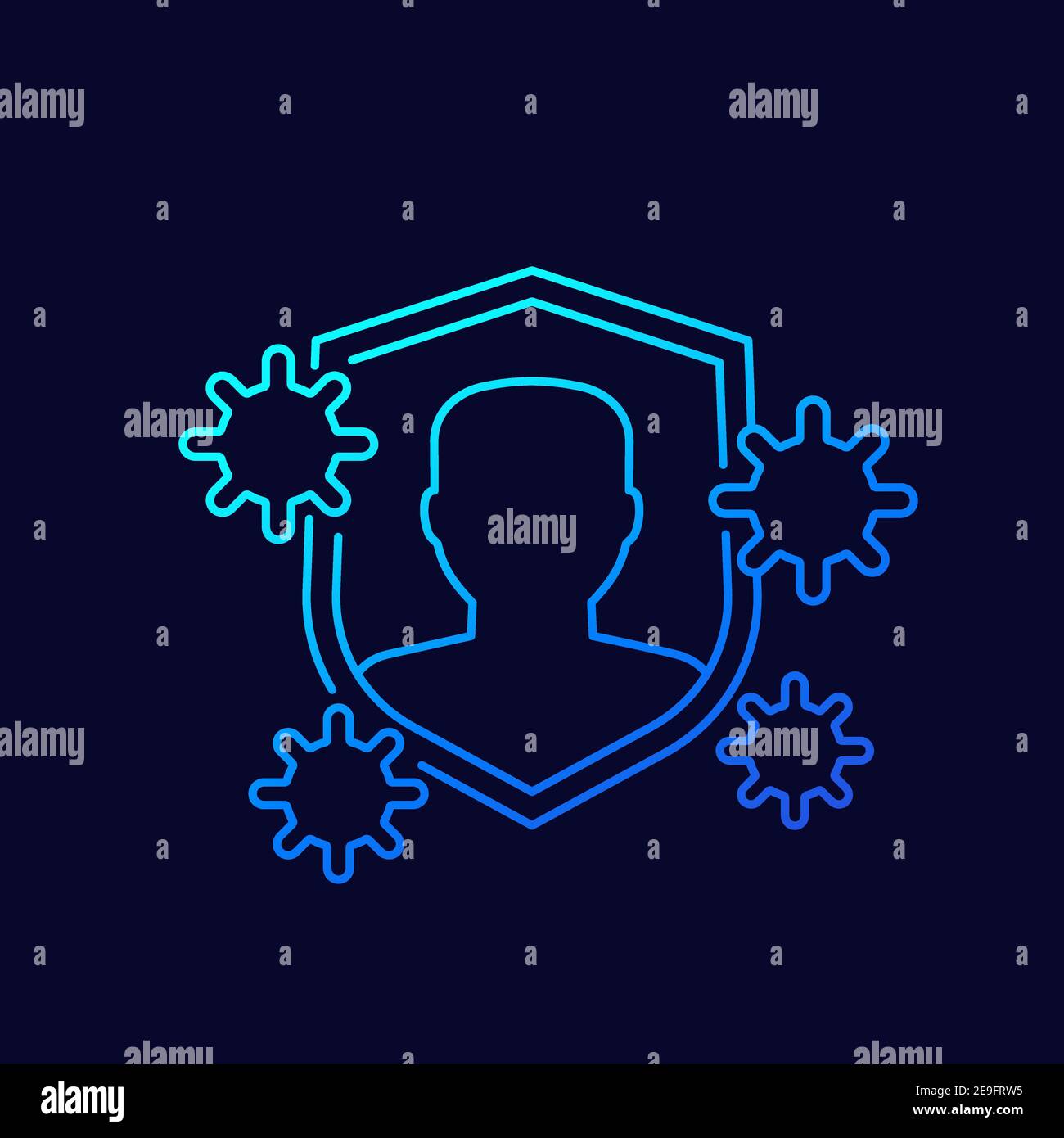 immune system, immunity line icon, vector Stock Vector Image & Art - Alamy