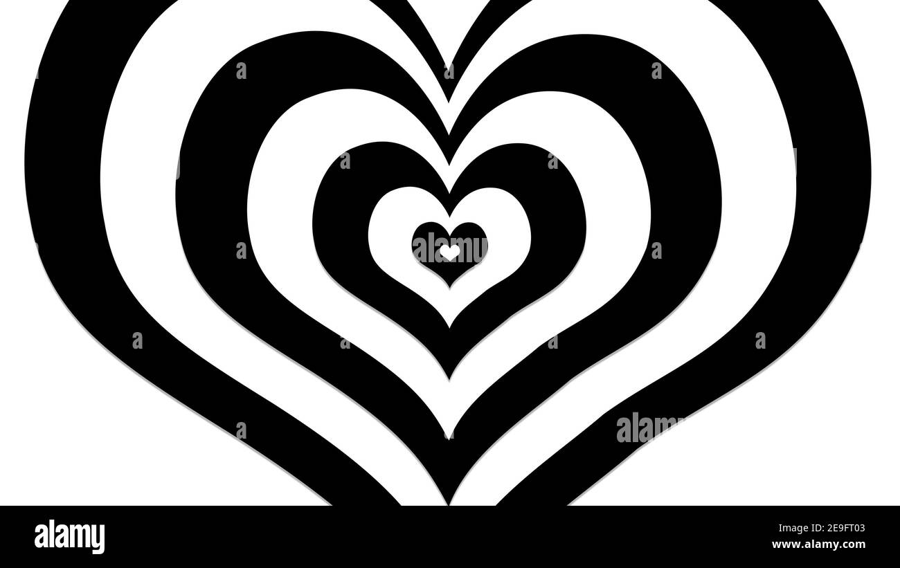 black hearts with nice illusion effects. sign and symbol of love.3D