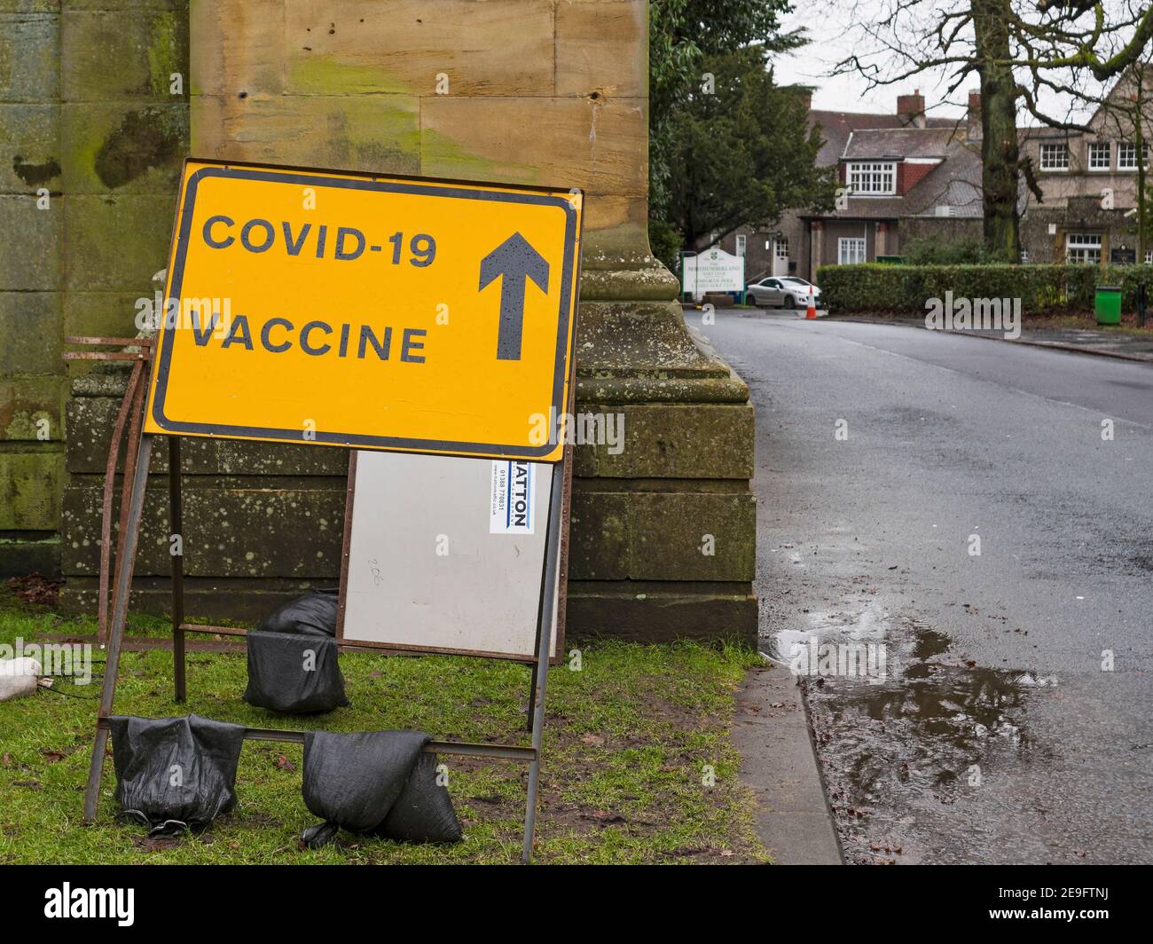 During the 2020-2021 Coronavirus/Covid-19 pandemic mass vaccinations of the population of the UK are carried out Stock Photo