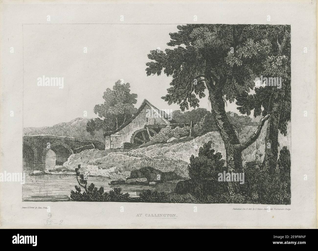 At Callington.  Author  Prout, Samuel 9.32.2. Place of publication: [London] Publisher: Published Oct. 3 1815, by T Palser, Surrey side, Westminster Bridge., Date of publication: [October 3 1815]  Item type: 1 print Medium: soft-ground etching Dimensions: sheet 24.7 x 34.4 cm  Former owner: George III, King of Great Britain, 1738-1820 Stock Photo