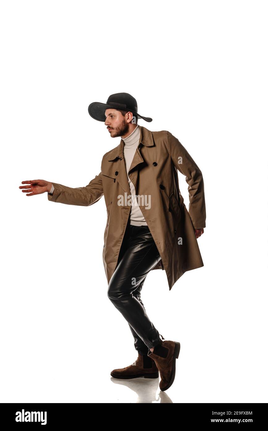 Trendy modern young man dressed in 