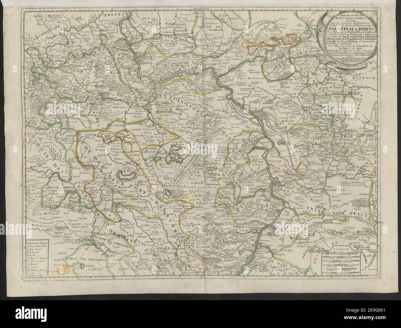 Nolin Rhein 1690 coronelli map hi-res stock photography and images - Alamy