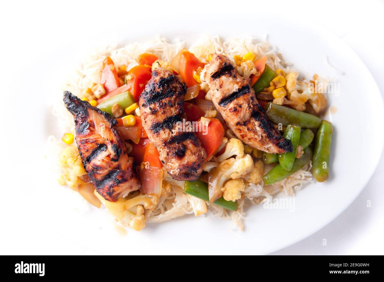 asian chicken stirfry Stock Photo