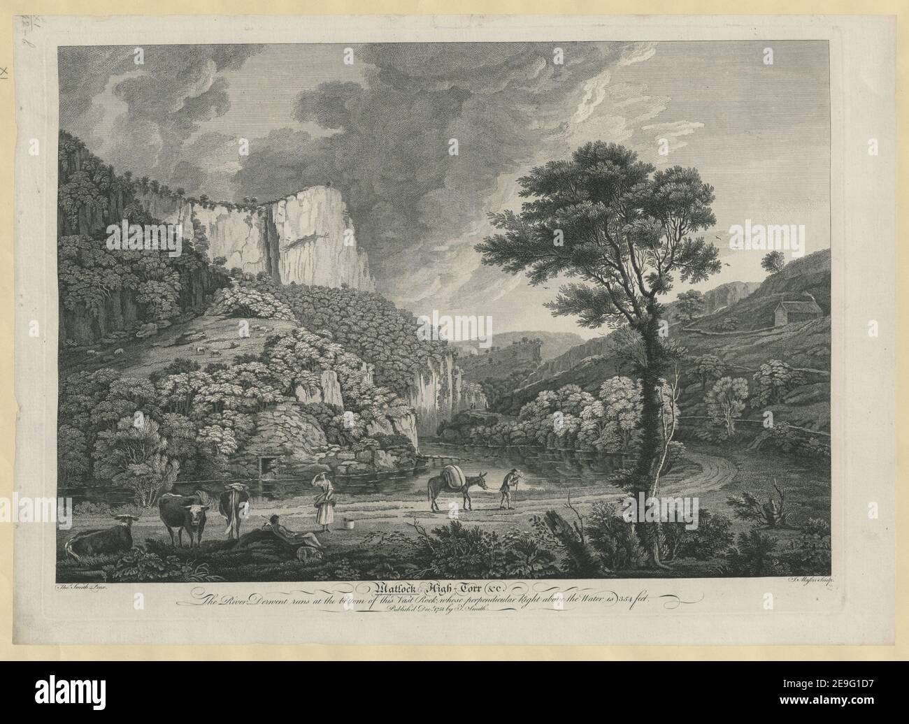 Matlock High Torr &c.  Author  Mason, James 11.42.b. Place of publication: [London] Publisher: Publish'd Dec.r 1751 by T. Smith, Date of publication: [1751]  Item type: 1 print Medium: etching Dimensions: platemark 39.7 x 53.8 cm.  Former owner: George III, King of Great Britain, 1738-1820 Stock Photo