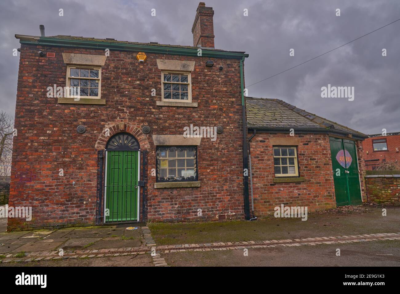 Canal side cottage on the Rochdale Canal Stock Photo