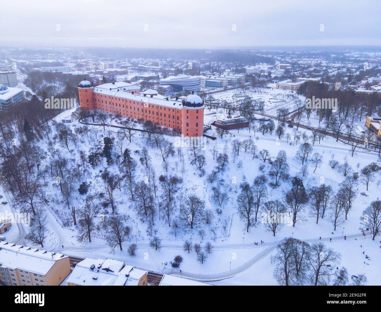 Uppsala, Sweden as seen in the Winter Stock Photo