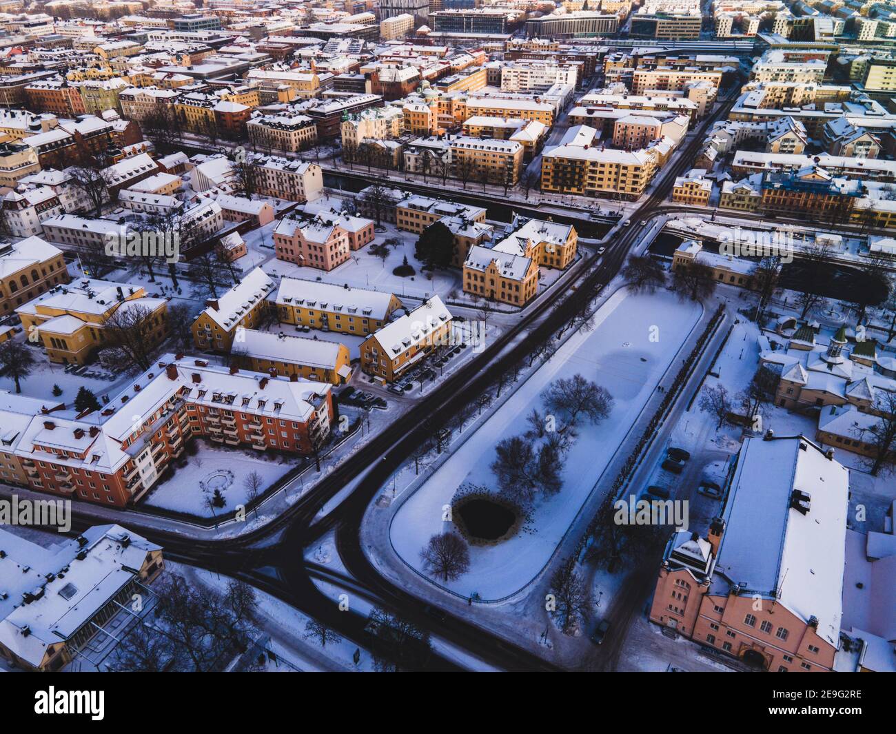 Uppsala, Sweden as seen in the Winter Stock Photo