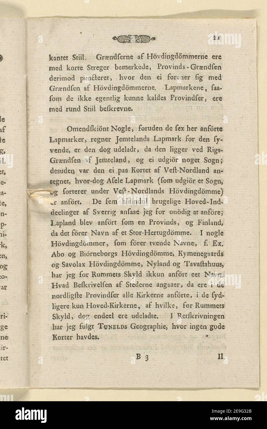 Forklaring over Constructionen af Kortet over Scandinavien  Author  Pontoppidan, Christian Jochum 111.19.b. Place of publication: KioÃàbenhavn Publisher: trykt hos Johan Rudolph Thiele, Date of publication: 1782.  Item type: 12 sheets [24 pages] Medium: letterpress Dimensions: 18.4 x 10.7 cm (8¬∫)  Former owner: George III, King of Great Britain, 1738-1820 Stock Photo