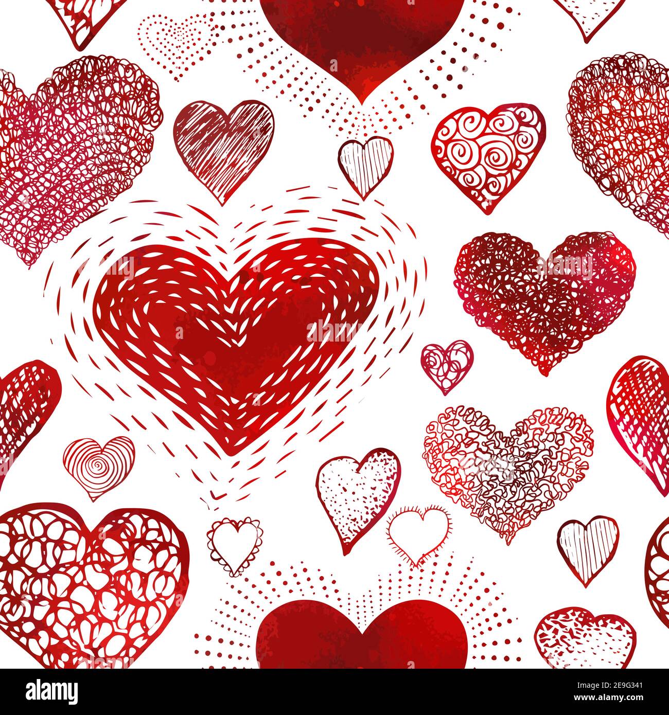 The seamless background of the heart. Vector illustration Stock Vector ...