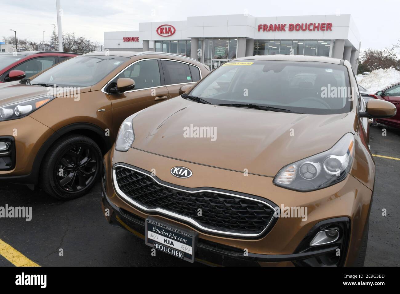 Mount Pleasant, Wisconsin, USA. 4th Feb, 2021. Kia Motors stock has