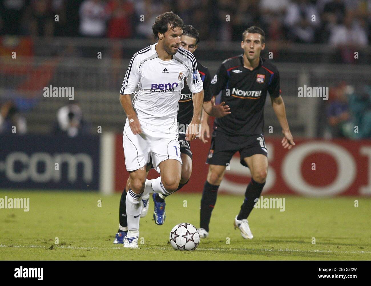 Real Madrid's Ruud Van Nistelrooy in action during the UEFA