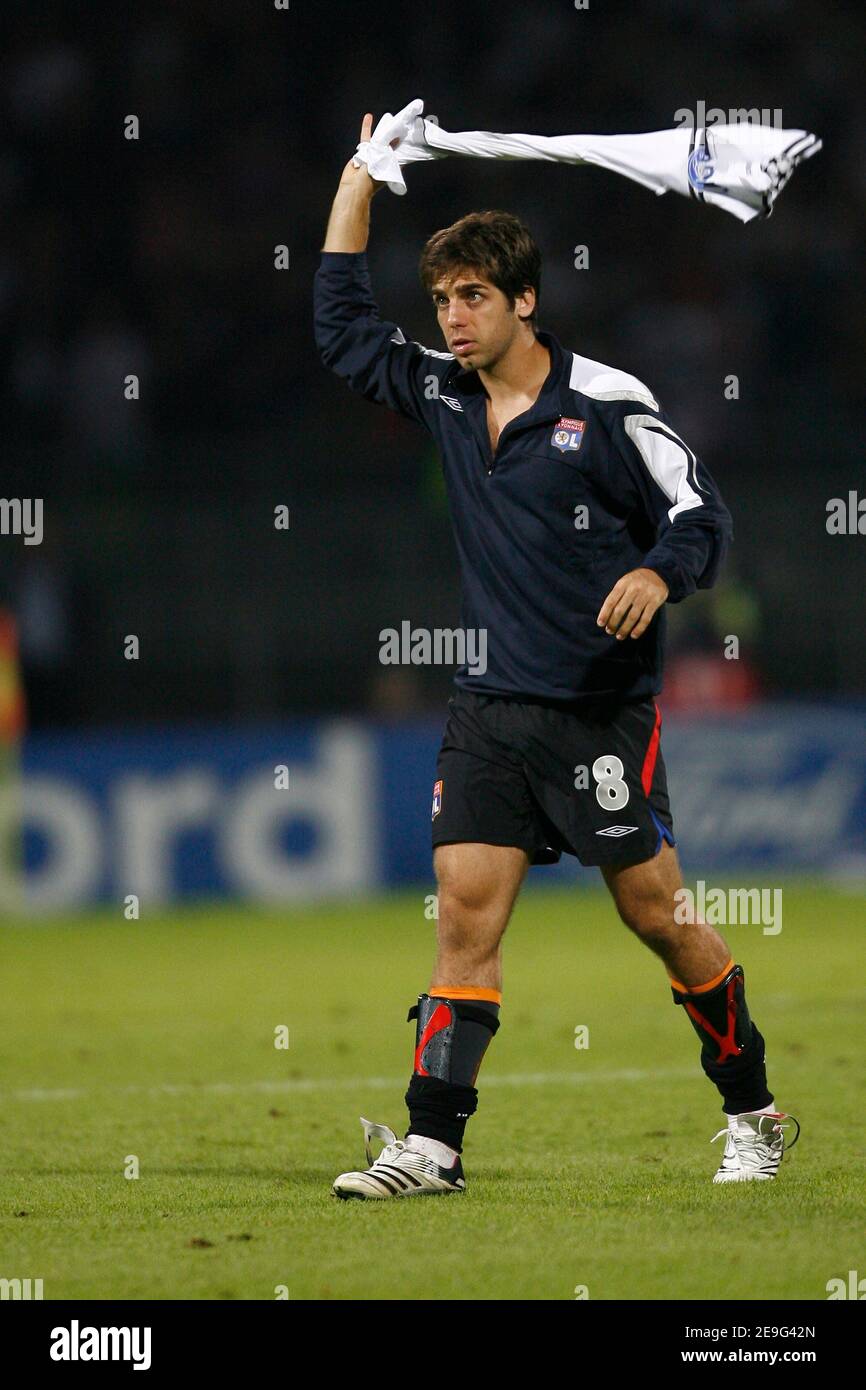 OL's Juninho after the UEFA Champions League, Group E, Olympique Lyonnais vs Real Madrid CF at the Gerland Stadium in Lyon, France on September 13, 2006. Lyon won 2-0. Photo by Thierry Orban/Camelon/ABACAPRESS.COM Stock Photo