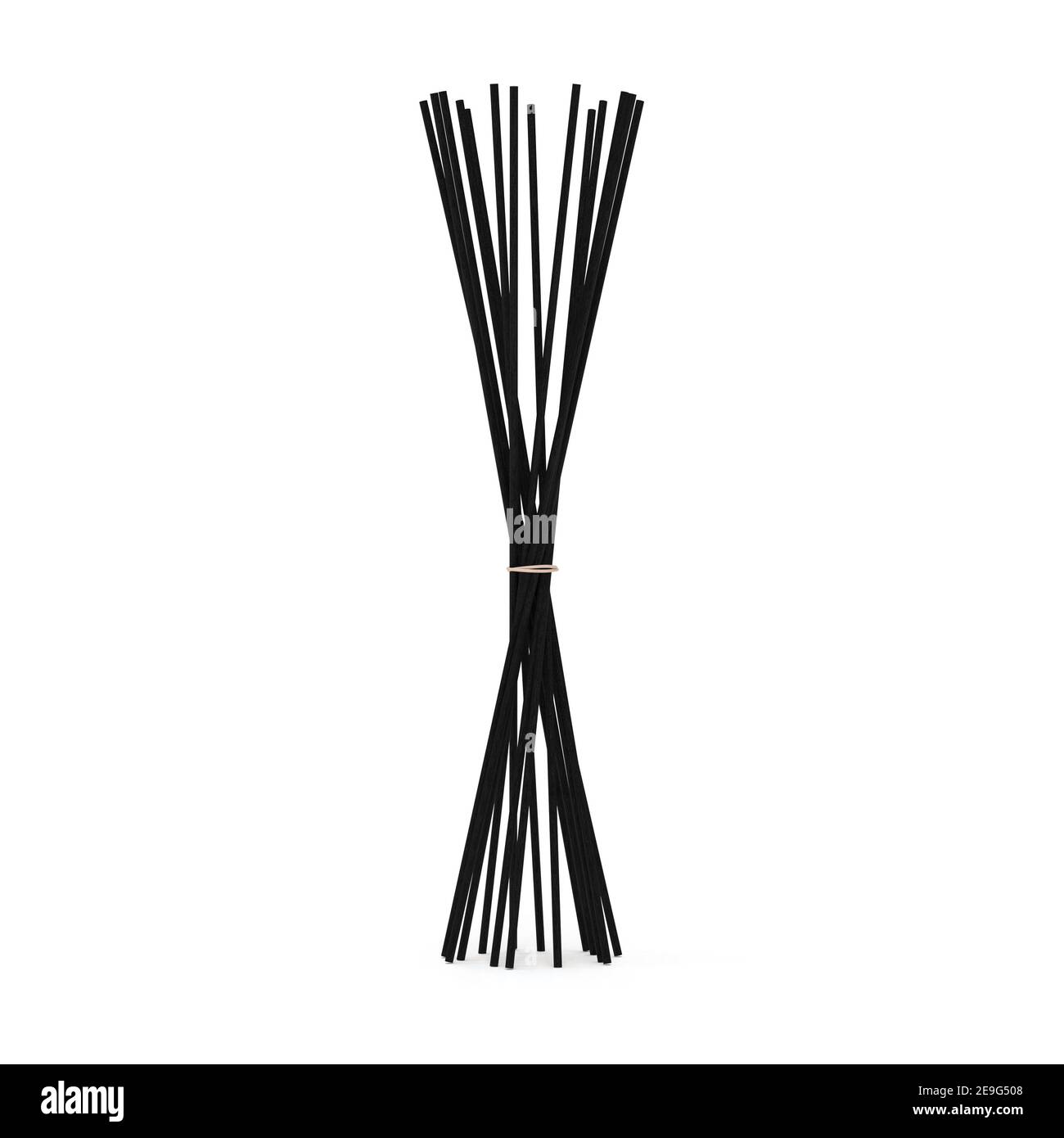 black sticks for fragrance diffuser - 3D render Stock Photo