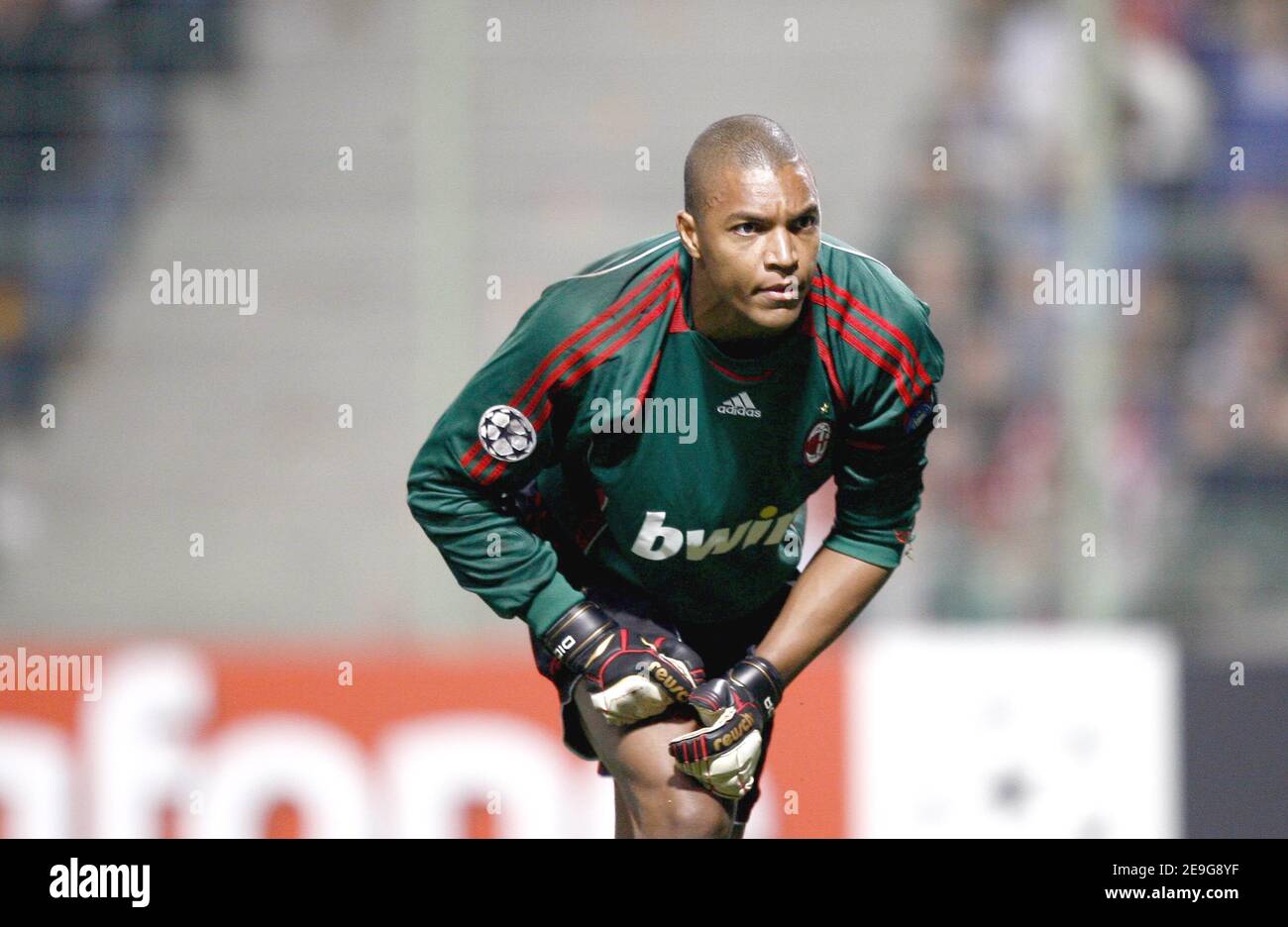 Milan's goalkeeper Dida during the UEFA Champions League, Group H, AC Milan  vs LOSC Lille at the Felix Bollaert Stadium in Lens, France on September  26, 2006. The match ended in a