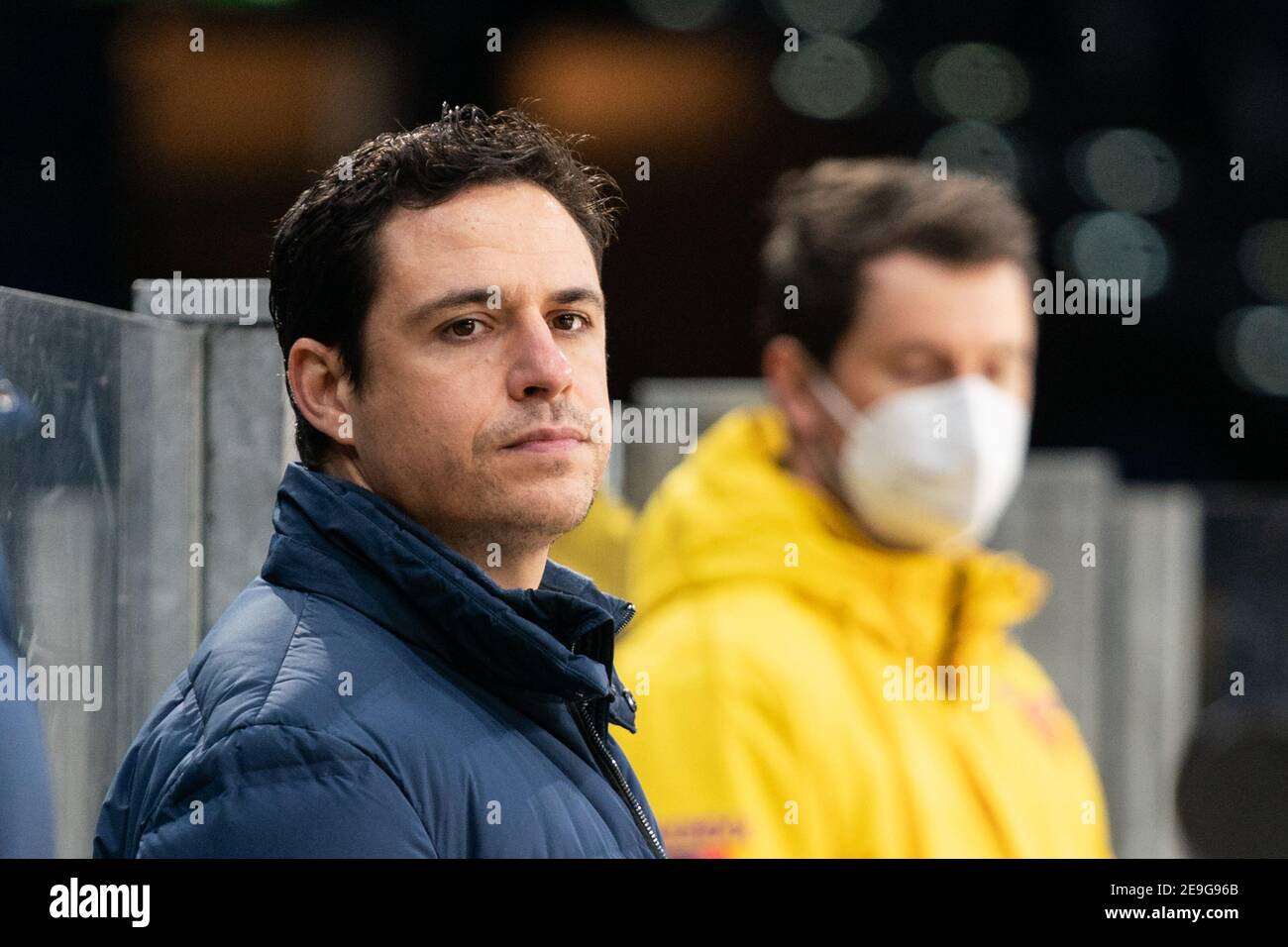 04.02.2021, Zurich, Hallenstadion, National League: ZSC Lions - SC Bern, coach Mario Kogler (Bern) Stock Photo