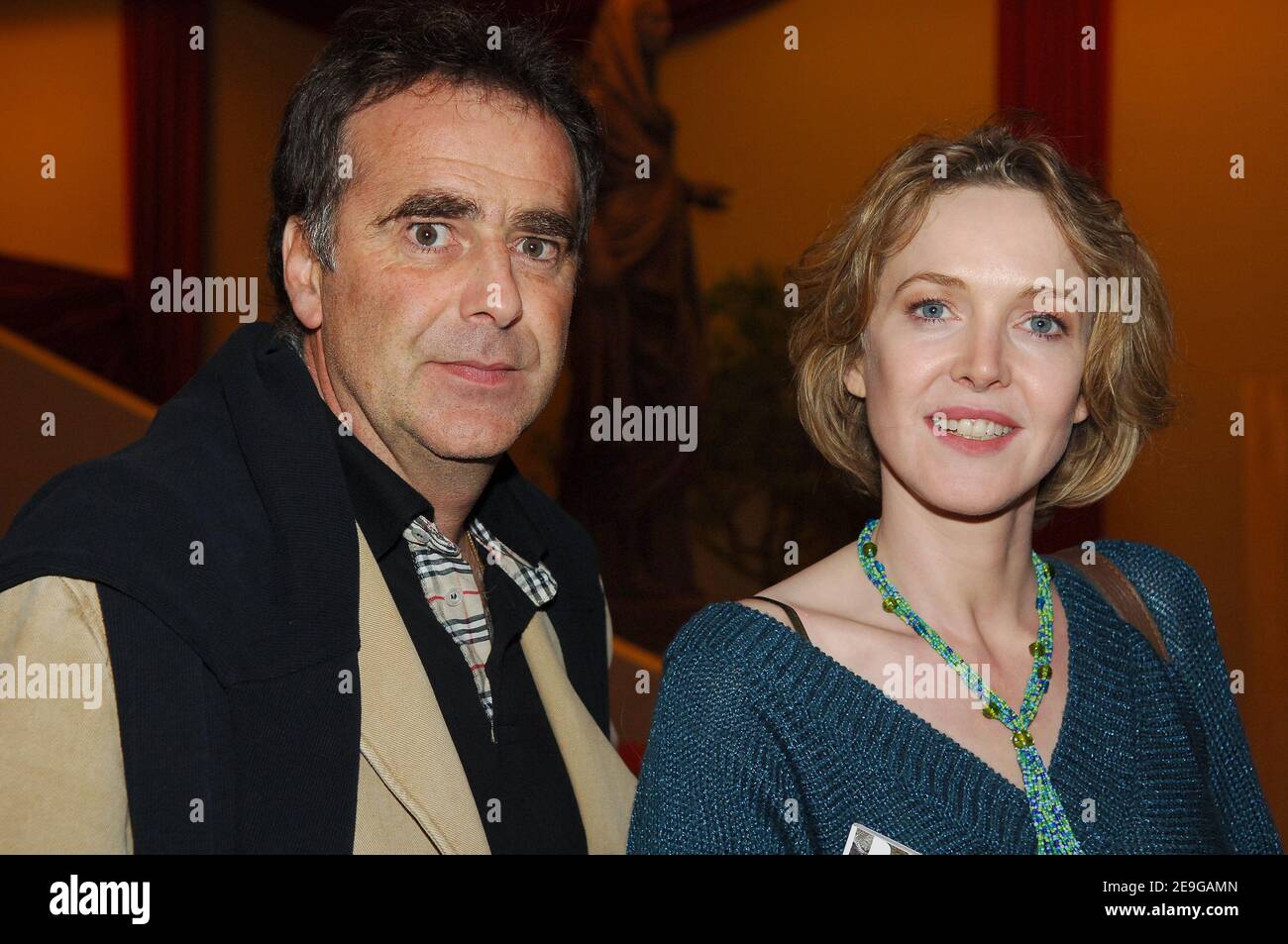 French actress Agnes Soral and her husband attend Robert Hossein's  superproduction of 'Ben-Hur' at the '