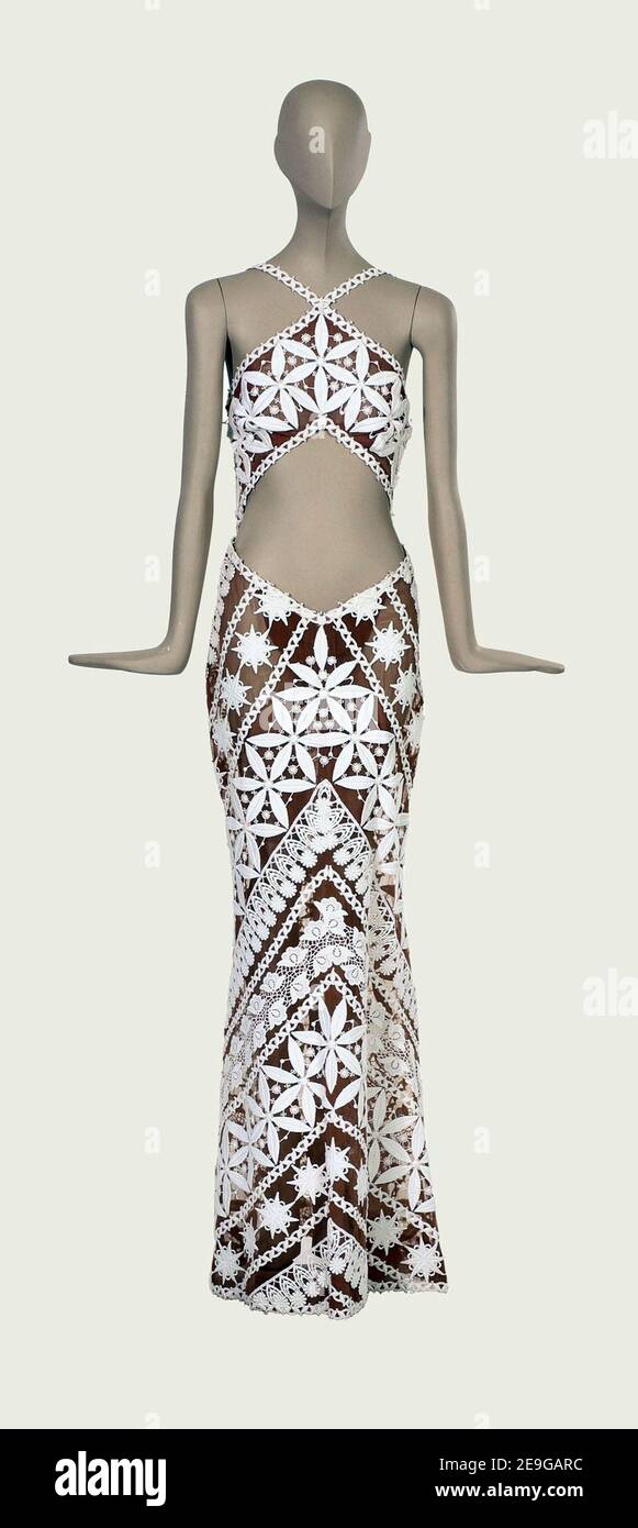 Cher's private collection to be auctioned at Sothebys. A Bob Mackie Designed Lace Gown. Est. $2/3000. Los Angeles, CA, USA, on September 29, 2006. Photo by Lionel Hahn/ABACAPRESS.COM Stock Photo