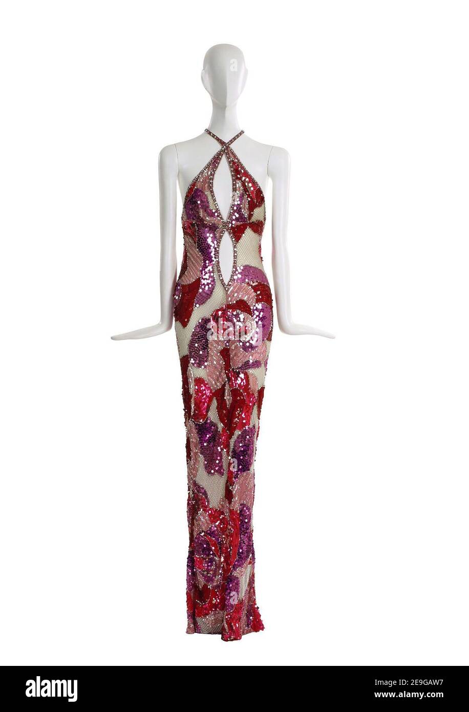 Cher's private collection to be auctioned at Sothebys. A Bob Mackie Floral Beaded Gown. Est. $ 5/7000. Los Angeles, CA, USA, on September 29, 2006. Photo by Lionel Hahn/ABACAPRESS.COM Stock Photo