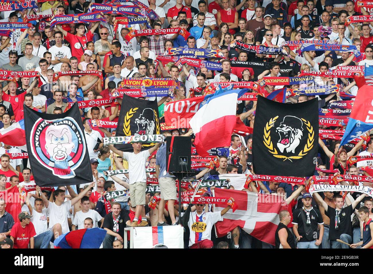 Olympic Lyonnais' Supporters During The French First League Soccer 