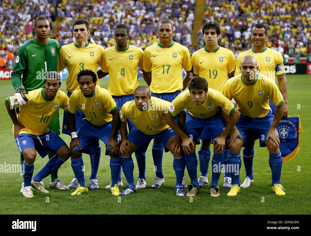 Brazil's soccer team during the World Cup 2006, quater-final, Brazil vs  France at the Commerzbank-Arena stadium in Frankfurt, Germany on July 1,  2006. France won 1-0 and advances to World Cup semifinals.