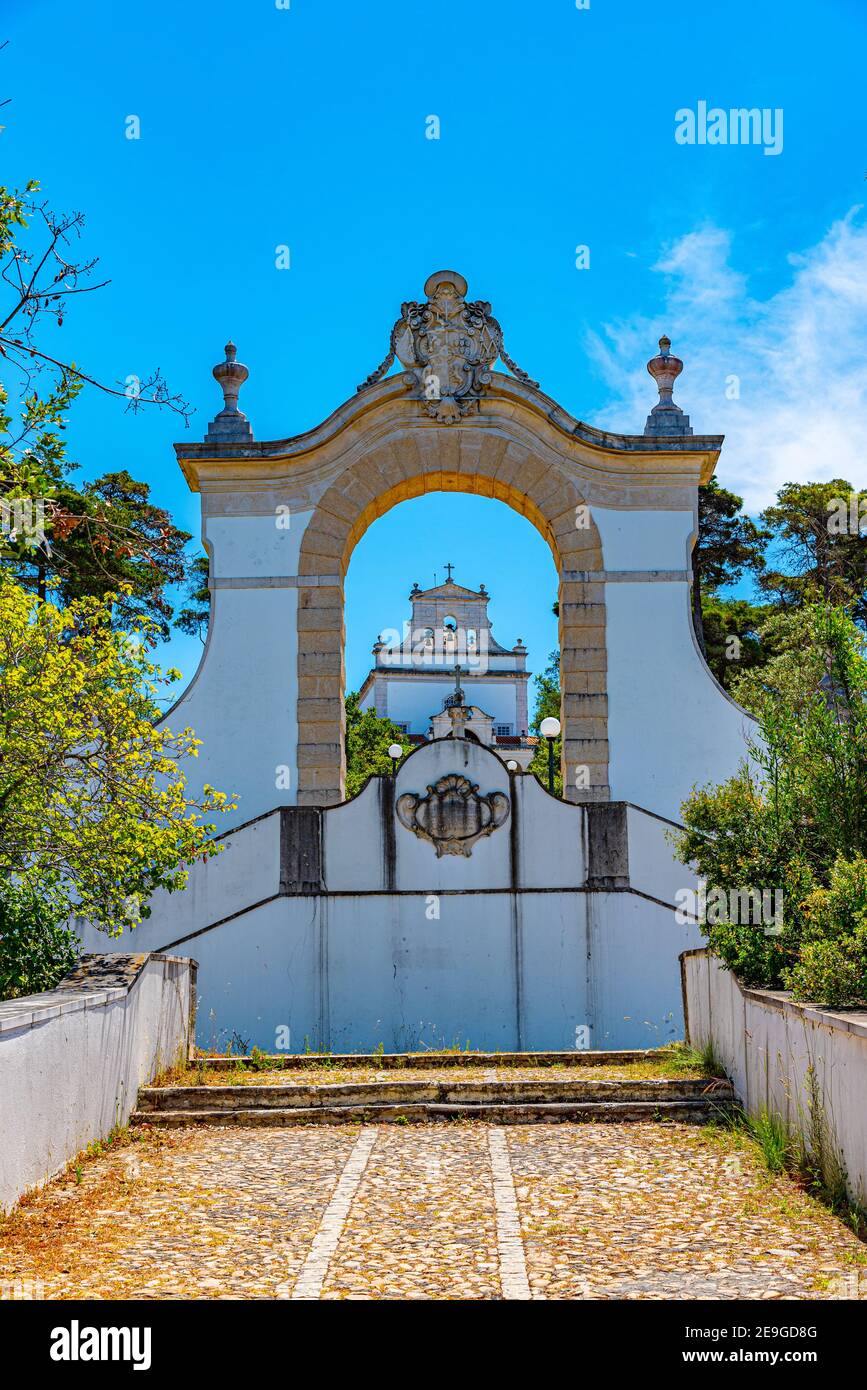 Stairway leading to the sanctuary our lady of incarnation in Leiria, Portugal Stock Photo