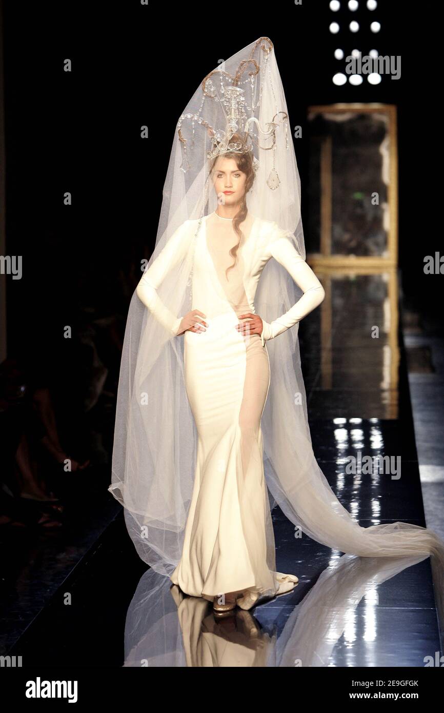 Robe Jean Paul Gaultier Couture - Tricot Crochet Avec Cravate Dos - Made In Italy - Taille S