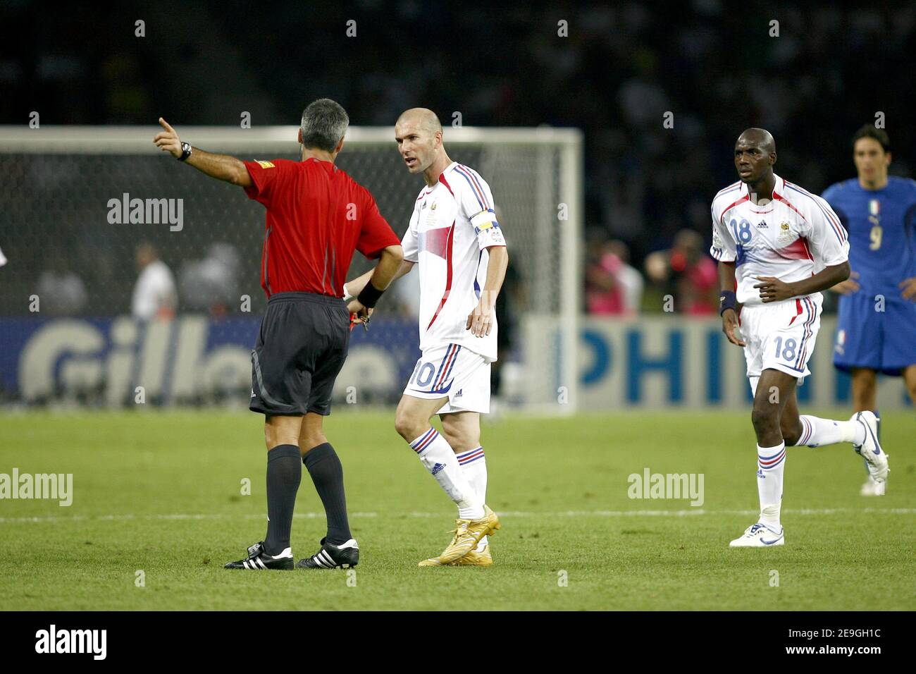 Zinedine Zidane during the finale of the World Cup 2006 on July 8, 2006. Photo by Liewig/Cameleon/ABACAPRESS.COM Stock Photo