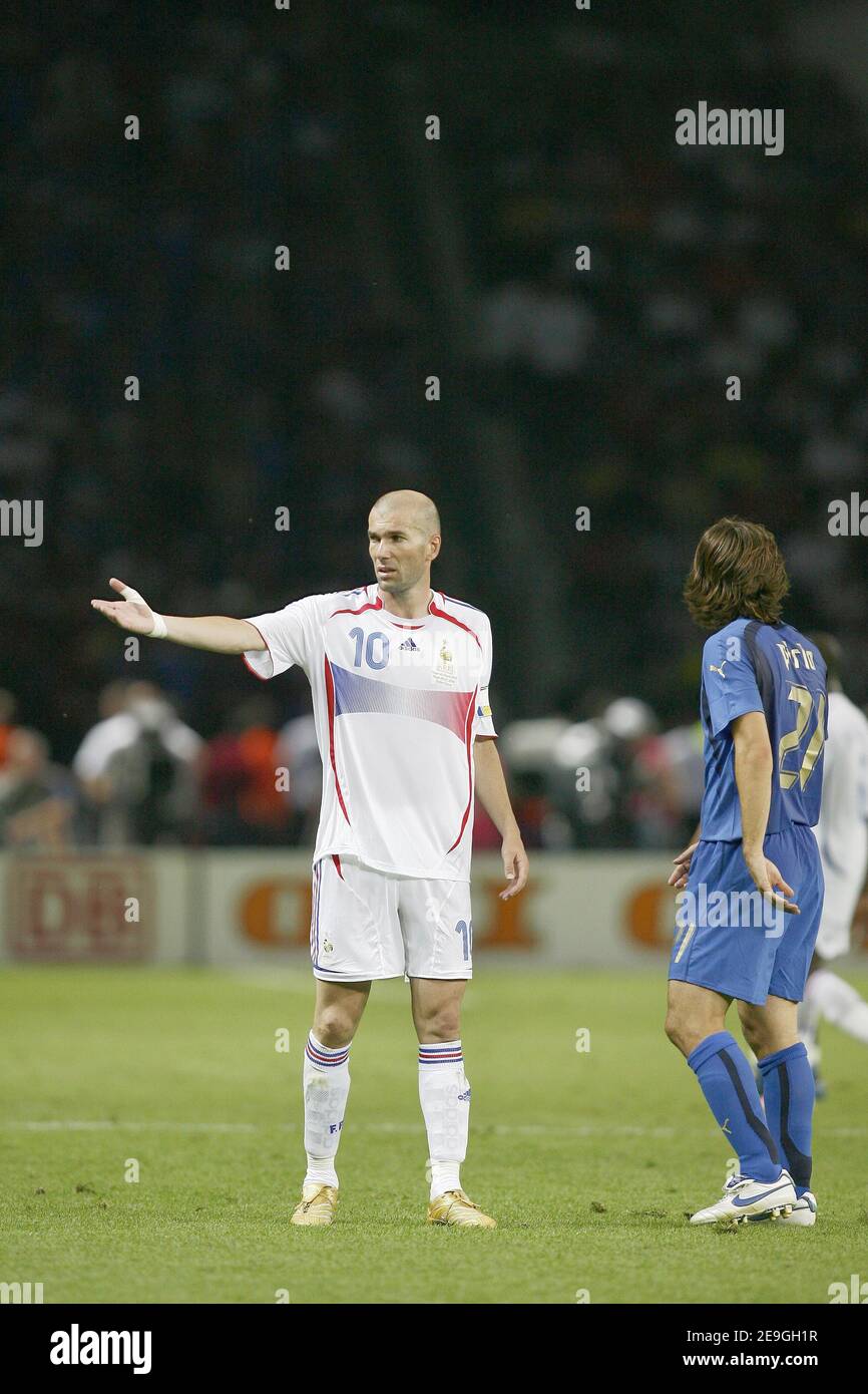 France's Zinedine Zidane during the World Cup 2006, Final, Italy vs France  at the Olympiastadion stadium in Berlin, Germany on July 9, 2006. The game  ended in a draw 1-1. Italy won
