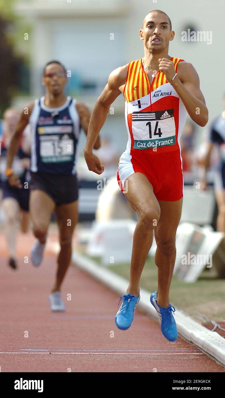 France's Hind Dehiba Chahyd performs on women's 1500 meters during the  French Track and Field Championships, in Nancy, France, on July 22, 2006.  Photo by Gouhier-Kempinaire/Cameleon/ABACAPRESS.COM Stock Photo - Alamy