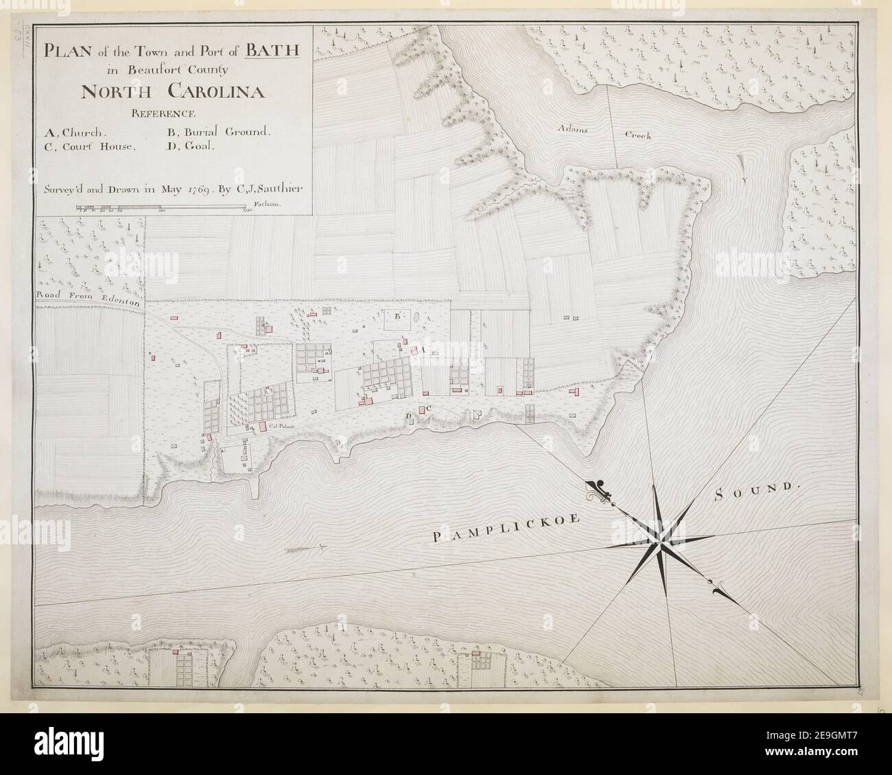 Bath north carolina map hires stock photography and images Alamy