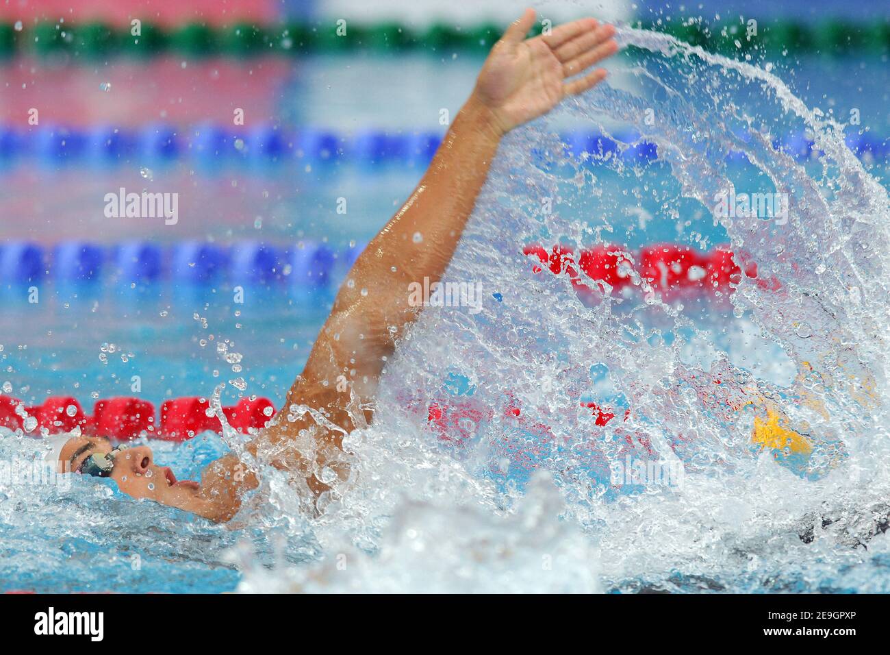 Italy's Luca Marin competes on men's 400 meters medley during the european swimming championships in Budapest, Hungary, on August 6, 2006. Photo by Nicolas Gouhier/Cameleon/ABACAPRESS.COM Stock Photo