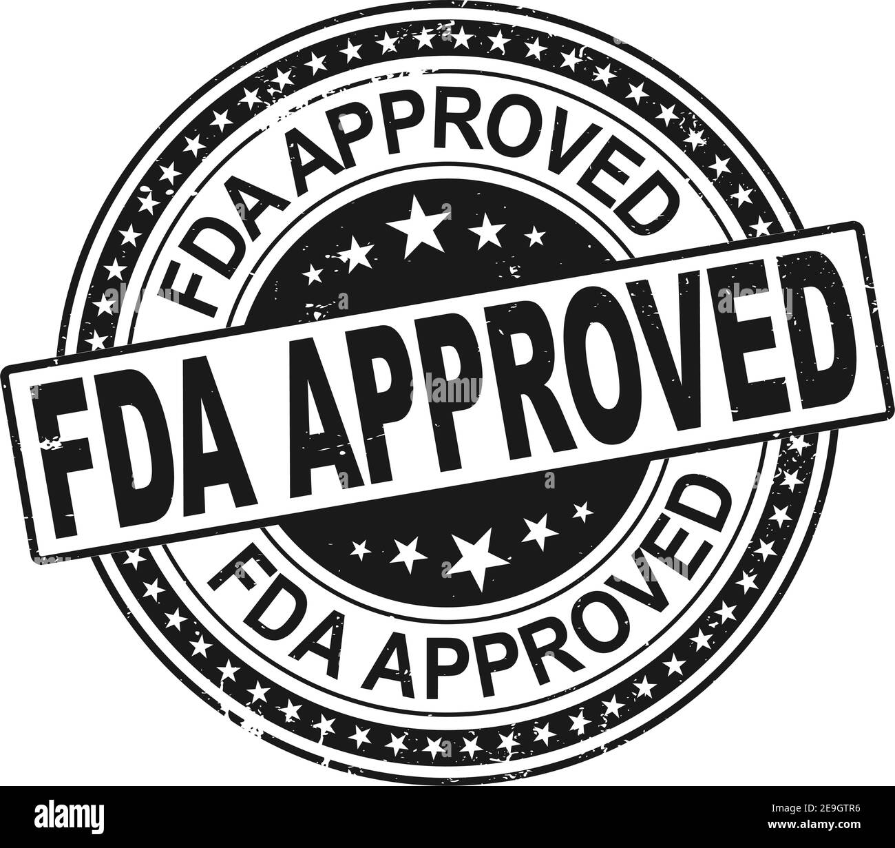 FDA Approved Vector black Stamp. Grunge red rubber stamp or badge with text FDA Approved . Stock Vector