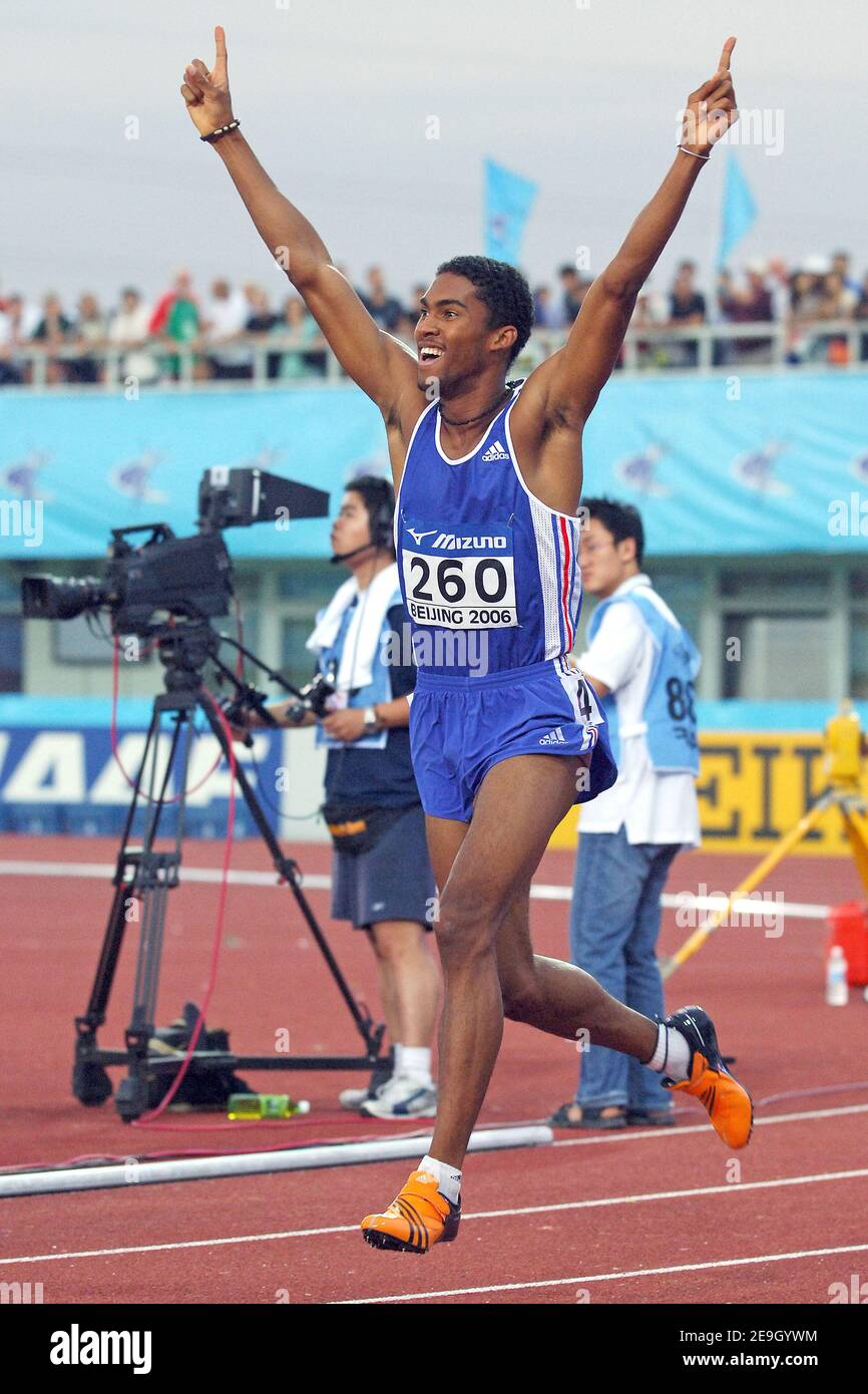 France S Samuel Coco Viloin Takes The Second Place On Men S 110 Meters Hurdles Final During The 11th Iaaf World Junior Championships In Beijing China On August 06 Photo By Nicolas Gouhier Cameleon Abacapress Com