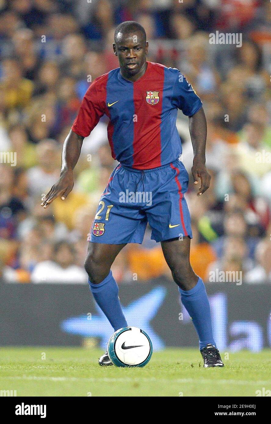 Barcelona's Lilian Thuram in action during the Gamper trophy, FC