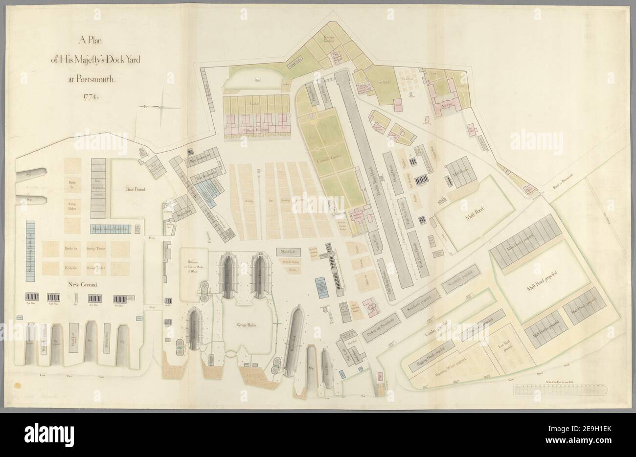 A Plan Of His Majesty S Dock Yard At Portsmouth Map Information Title   A Plan Of His Majestys Dock Yard At Portsmouth Map Information Title A Plan Of His Majestys Dock Yard At Portsmouth 14452 Place Of Publication England Date Of Publication 1774 Item Type 1 Map Medium Hand Coloured Pen And Ink Drawing Dimensions 122 X 193 Cm Former Owner George Iii King Of Great Britain 1738 1820 2E9H1EK 