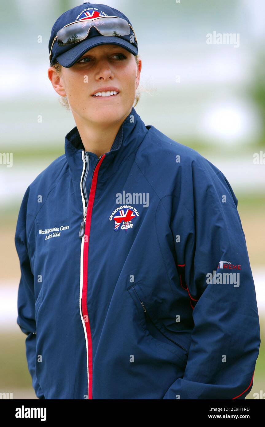Great Britain's Zara Phillips during the FEI World Equestrian Games 2006 in  Aachen, Germany, on August 25, 2006. Photo by Edwin  Cook/Cameleon/ABACAPRESS.COM Stock Photo - Alamy