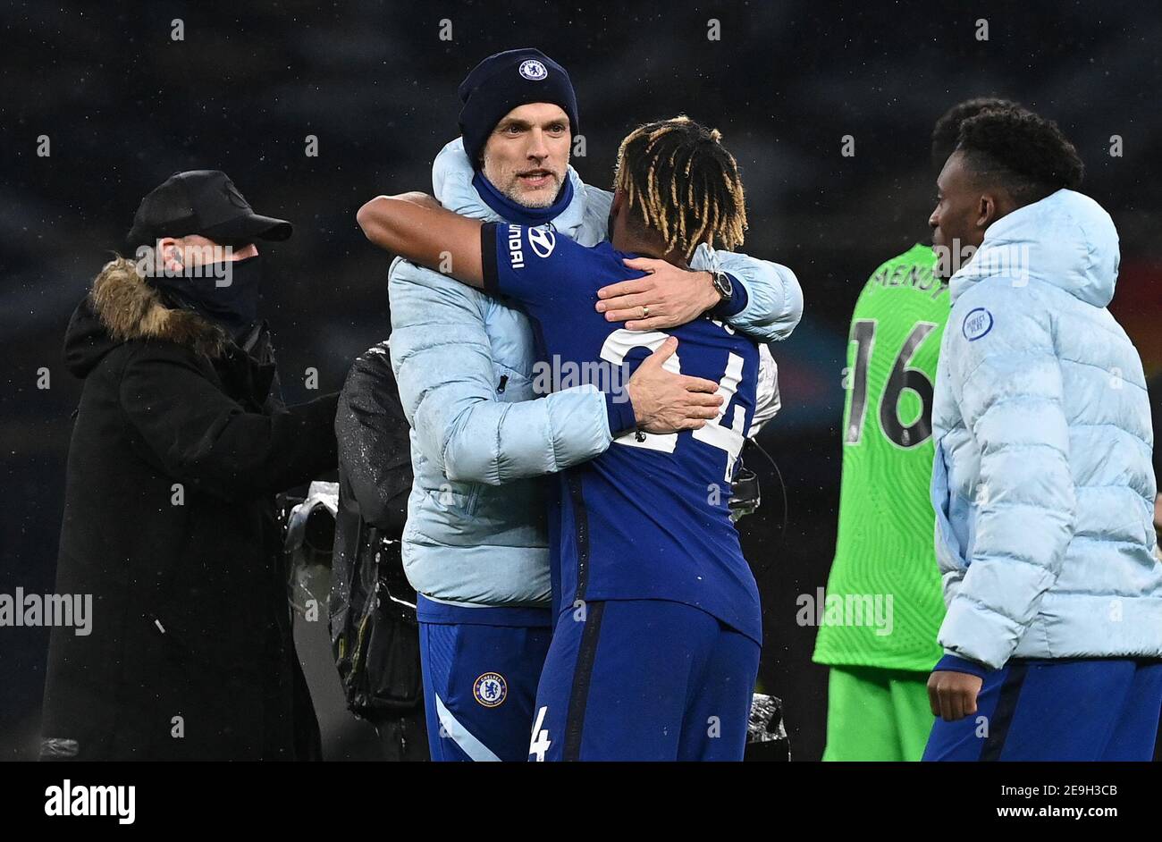 LONDON, ENGLAND - FEBRUARY 22, 2020: Reece James of Chelsea and Harry Winks  of Tottenham pictured during the 2019/20 Premier League game between Chelsea  FC and Tottenham Hotspur FC at Stamford Bridge Stock Photo - Alamy