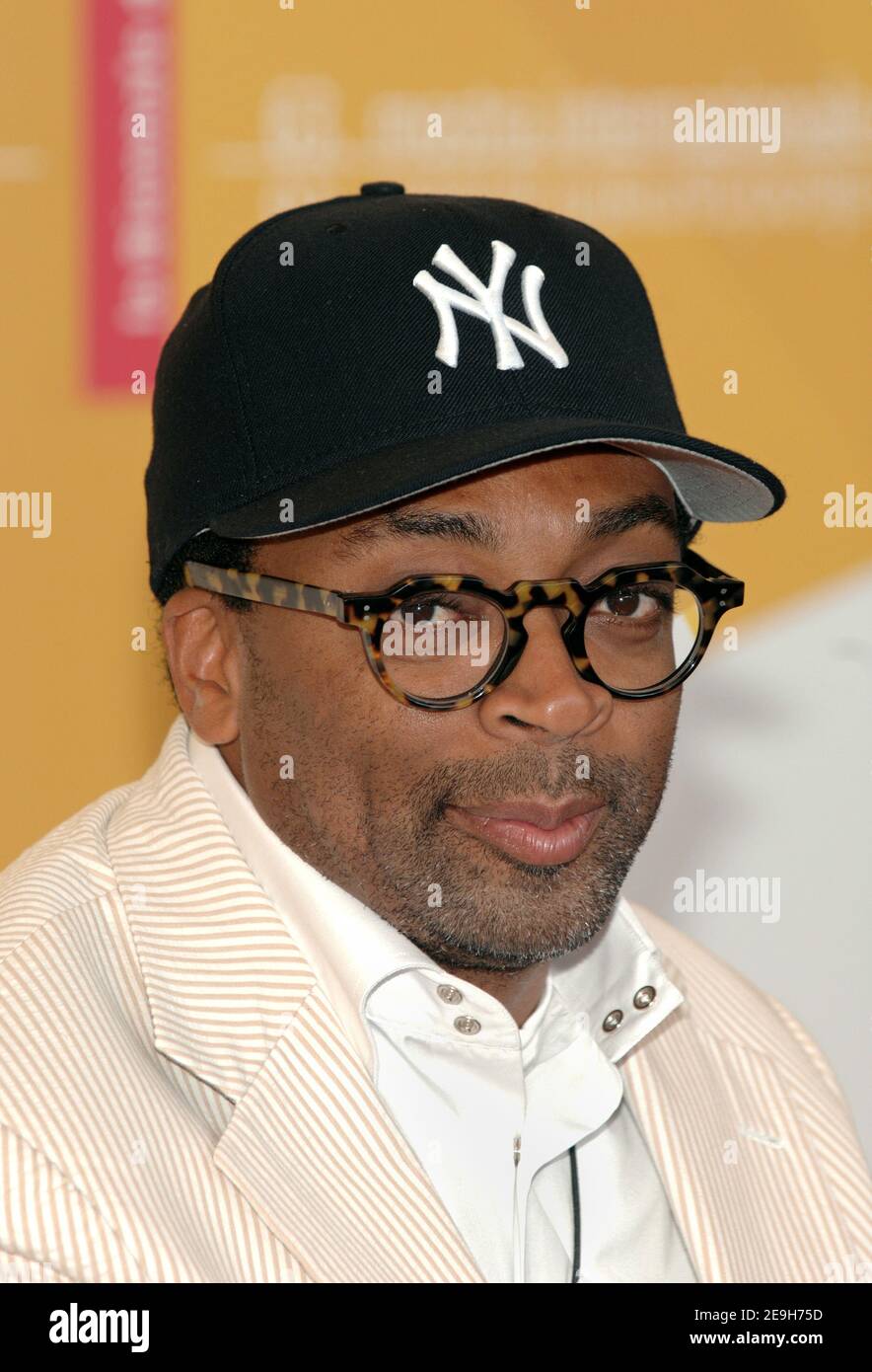 Director Spike Lee poses during the photocall for his new highly anticipated documentary on